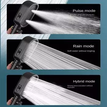 3 в 1 Регулируемая насадка для душа высокого давления с фильтром Ручная кнопка для душа для ванной комнаты Водосберегающие аксессуары для ванной комнаты