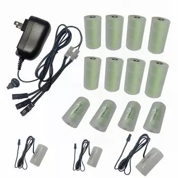 3 в 1 Регулируемый адаптер питания переменного тока 3-12 В, 100-240 В переменного тока, комплект для замены аккумулятора 3-12 В постоянного тока, сменный для LR20 D или LR14 C US