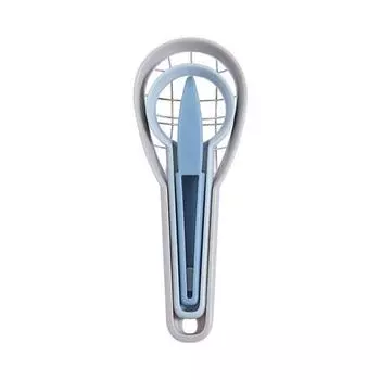 3-в-1 резак для авокадо из нержавеющей стали, легко чистящийся эргономичный дизайн ручки, кухонный гаджет синий