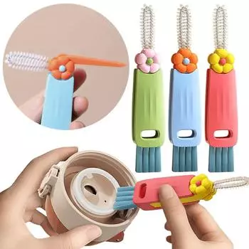 3 в 1 щетка для бутылок, щетка для очистки бокалов, вращающаяся щетка для чашек, изоляционная щетка для чистки бутылок, кухонные инструменты для чистки арбуз красный