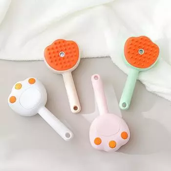 3-в-1 щетка для собак и кошек с паром, электрический спрей, силиконовая массажная расческа для удаления шерсти домашних животных, чистка, душ, многофункциональные щетки светло-желтого