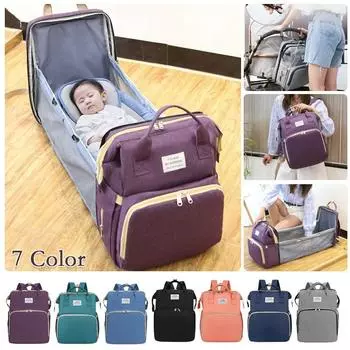 3 в 1 Складная сумка для детской кроватки, многофункциональная портативная складная водонепроницаемая большая детская сумка розовый