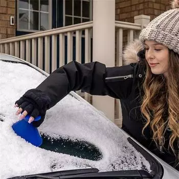 3 в 1 скребок для льда на лобовом стекле автомобиля, воронка для масла, лопаты для уборки снега, конус для размораживания, скребок для зимних аксессуаров