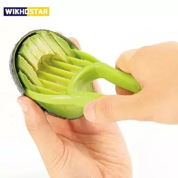 3 в 1 слайсер для авокадо, ши, масло, овощечистка, резак для очистки фруктов, сепаратор мякоти, пластиковый нож, кухонные инструменты для овощей, кухонные гаджеты зелёный