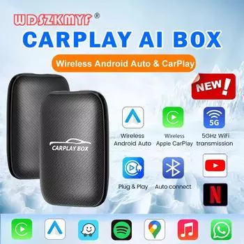 3 в 1 Smart Box беспроводной Carplay Android Auto адаптер проводной Android Auto Cars Smart Ai Box WiFi TF карта для Netflix Youtub