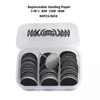 3 в 1 Сменная наждачная бумага для педикюра с полировальным диском для ногтей Инструмент для маникюра, педикюра и удаления мозолей на ногах