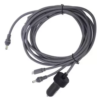 3 в 1 Спутниковый кабель питания постоянного тока для прикуривателя 18AWG Спутниковая антенна DC Автомобильное зарядное устройство Адаптер питания для 2m / 6.56ft