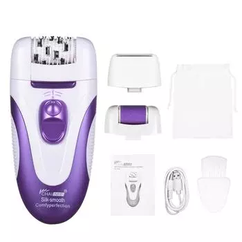 3-в-1 средство для удаления волос, электрическая бритвенная машинка, эпилятор для волос, женская бритва для удаления волос, триммер для фиолетовый
