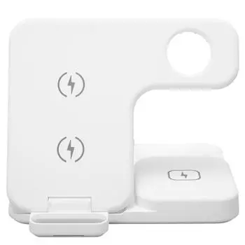 3 в 1 станция быстрой зарядки Qi сертификация многофункциональное складное беспроводное зарядное устройство 15 Вт для белый