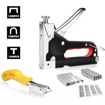 3-в-1 сверхпрочный ручной гвоздезабивной инструмент из нержавеющей стали для крепления материалов, столярных изделий, мебели, дверей и окон, обивки