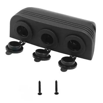 3 в 1 тип палатки 12-24 В, комбинированные розетки для автомобильных аксессуаров для автомобиля, грузовика, морской лодки чёрный