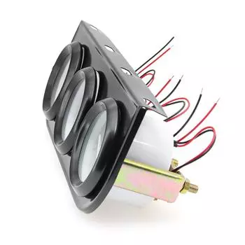 3 в 1 тройной комплект манометров тройной вольтметр датчик температуры воды датчик давления масла(Бар) Гоночный автомобильный датчик с датчиком, черный корпус армия зеленый