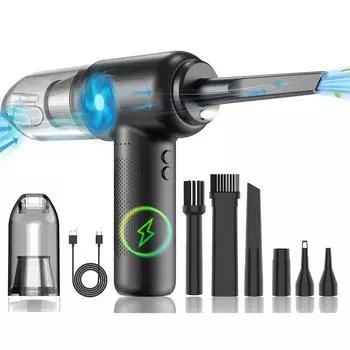 3 в 1 тряпка со сжатым воздухом для клавиатуры, электрическая воздуходувка для очистки компьютера, беспроводной пылесос для ПК, крошек, дивана, автомобиля