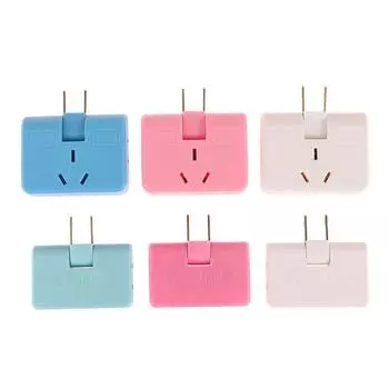 3 в 1 удлинитель для США, электрический адаптер, поворот на 180 градусов, конвертер для зарядки мобильного телефона мощностью 2500 Вт 6 holes синий