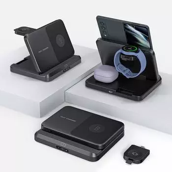 3 в 1 удобная подставка для быстрой зарядки, держатель для док-станции, подходит для серии FOLD, складная беспроводная зарядная подставка
