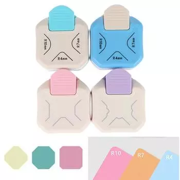 3 в 1 угловой более круглый дырокол для бумаги 4 мм 7 мм 10 мм угловой более круглый пуансон для бумаги розовый