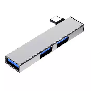 3 в 1 USB HUB Type C HUB OTG док-станция расширения для ПК ноутбука(Серебряный TypeC на 3USB)