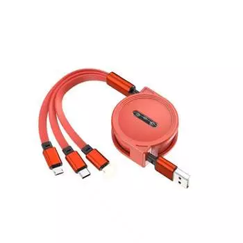 3 в 1 USB-кабель для быстрой зарядки Кабель USB Type C для iPhone Samsung Huawei Xiaomi Micro USB Lightning Cable Зарядное устройство 3in1 зелёный