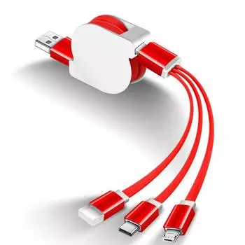3 в 1 Usb-кабель Micro Usb для телефона, зарядный кабель Type C, мобильный телефонный проводной кабель для iPhone 13 12 Pro Max Xiaomi Redmi 1m белый
