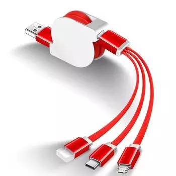 3 в 1 Usb-кабель Micro Usb для телефона, зарядный кабель Type C, мобильный телефонный проводной кабель для iPhone 13 12 Pro Max Xiaomi Redmi 1M оранжевый