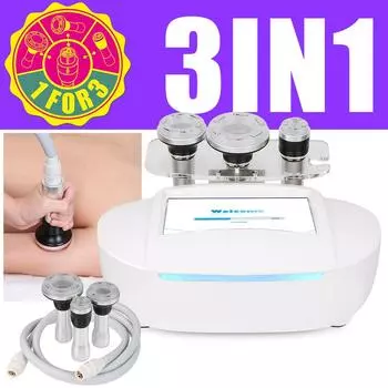 3 в 1 Вакуумный RF-фотон для подтяжки кожи тела, удаления целлюлита, машины для похудения белый