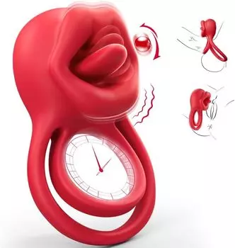 3 в 1 вибрационное кольцо для пениса секс-игрушки кольцо для пениса вибратор стимулятор клитора с языком облизывание роза секс-игрушка для мужчин