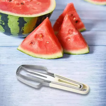 3 в 1 вилка-резка для арбуза, легкий режущий инструмент из нержавеющей стали для фруктов, дыня зелёный