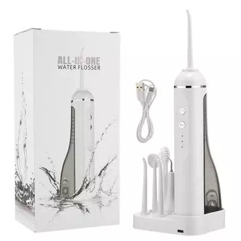 3 в 1 водный зубной ирригатор для зубов портативный беспроводной USB ирригатор для полости рта очиститель IPX7 водонепроницаемый электрический набор зубных щеток для дома белый