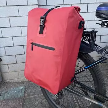 3-в-1 водонепроницаемая велосипедная сумка на заднюю стойку для велосипеда, рюкзак, сумка на плечо для езды на велосипеде на работу и обратно красный