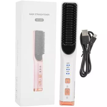 3 в 1 выпрямитель для волос расческа щипцы для завивки волос USB зарядка для телефона внешний аккумулятор инструменты для укладки волос белый белый