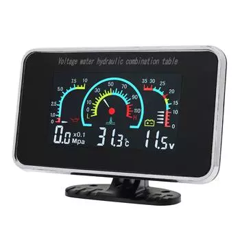 3 в 1 ЖК-датчик давления масла + измеритель температуры воды + вольтметр с датчиком температуры воды 26 мм-40 мм для автомобиля 12 В 24 В