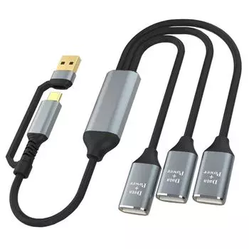3 в 2 USB C HUB 2.0 Type C 3-портовый мульти-разветвитель адаптер OTG USB-адаптер питания для Macbook Pro 13 15 Air Pro iPad Pro ПК ноутбук USB2.0*3