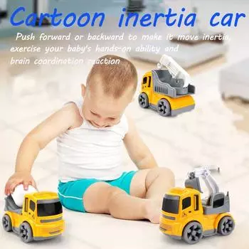 3 вида инерциальных инженерных транспортных средств Мини-модель игрушки из литья под дыбом экскаватор Кран Бульдозер Откат для мальчиков Игрушки Подарок для ребенка