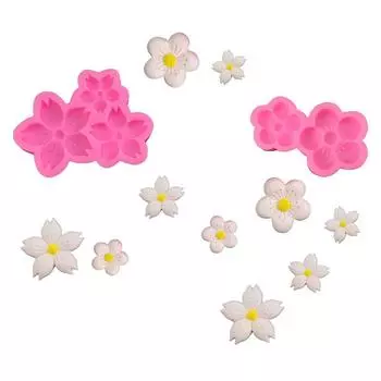 3 With Sakura Flower Shape Silicone Mold Chocolate Birthday Cake Decoration Sun Flower Fondant Baking Home Mold