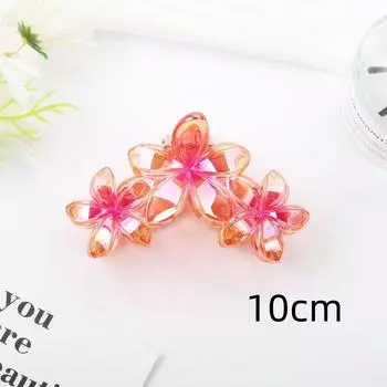 3 Заколки для волос Плюмерия Заколка-краб для волос с цветком франжипани Модные заколки-крабы для волос Аксессуары для волос для девочек
