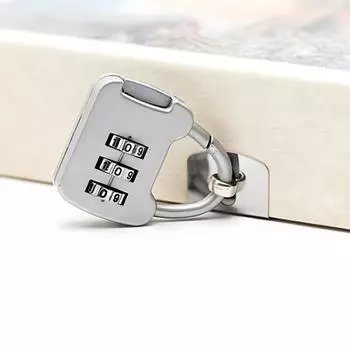 3-значный кодовый пароль-замок, простой в использовании, многоцелевой, портативный, мини-замок для переноски рюкзака светло-синий