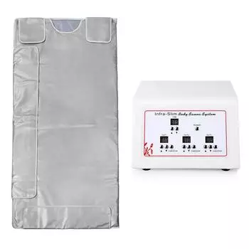 3-зонное инфракрасное лимфодренажное одеяло для сауны для похудения и детоксикации белый