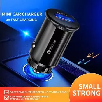 3a Mini Usb Автомобильное зарядное устройство для мобильного телефона, планшета, GPS, быстрое зарядное устройство для Iphone, Samsung, Xiaomi, Huawei, LG Oneplus Vivo, адаптер в автомобиле чёрный