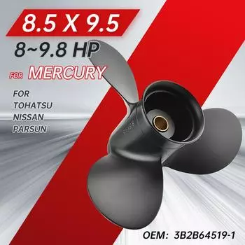 3B2B64519-1 для Tohatsu Mercury 8hp 9,9hp морской пропеллер 8,5*9,5 подвесной мотор двигатель из алюминиевого сплава винт 12 шлицевая часть