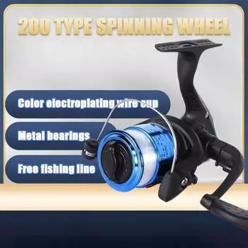 3BB шарикоподшипника левая/правая рыболовная катушка со сменной складной ручкой передаточное отношение 5.2:1 Малая рыболовная катушка с высоким передаточным отношением синий