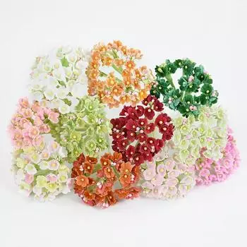 3bunch\24pcs Мини-бумажные розы Искусственные цветы Букет Свадебная вечеринка Домашнее украшение DIY Скрапбукинг Гирлянда Венок Аксессуары