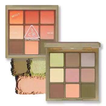 3CE Multi Eye Color Palette P Olive Grove Eyeshadow 9-Color