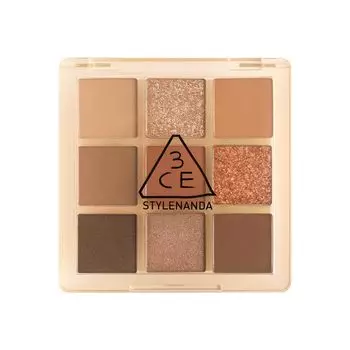 3CE MULTI EYE COLOR Палитра теней для век 9 цветов Тени для век Макияж теней для век Цвет теней для век Yete Brevet Одноцветная градация пудры Рецепт настроения 3CE