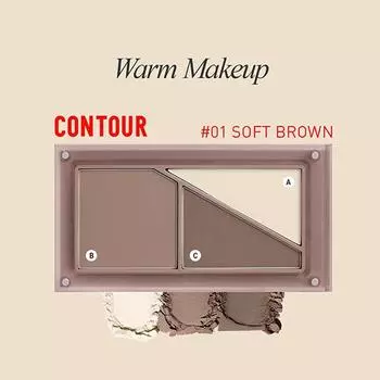 3ce Палетка для контуринга Layer It All 9,5 г SOFT BROWN