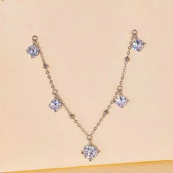 3CTTW бесцветный кулон из стерлингового серебра 925 пробы с муассанитом для женщин 5 мм/6,5 мм элегантное ожерелье с блестящими бриллиантами оптом