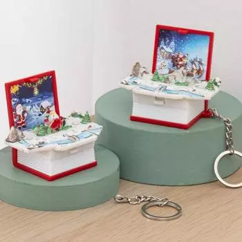 3D 3D Мини Складная Книга Брелки Пластиковый Замок Коттедж Брелок Образовательные Научные Игрушки Ребенок D