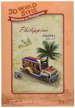 3D 3D Puzzle 39 Pieces 3D World Style Series Philippines Jeepney W3147h