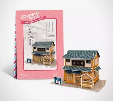 3D 3D puzzle 3D World Style Series Sushi restaurant W3104h