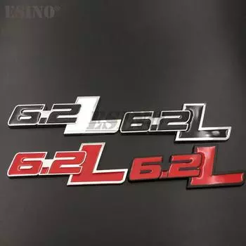 3D 6.2L багажник автомобиля, значок из цинкового сплава, эмблема для задней части кузова, задняя дверь, крыло, клейкий стильный значок, наклейка для Ford Raptor SVT F150 F350 чёрный