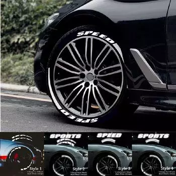 3D 8 групп ночные светоотражающие надписи на шинах наклейки для автомобилей для шин 15-22 дюйма Style 1